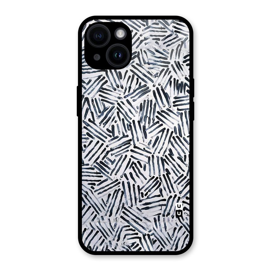 Black Tiny Uneven Glass Back Case for iPhone 14
