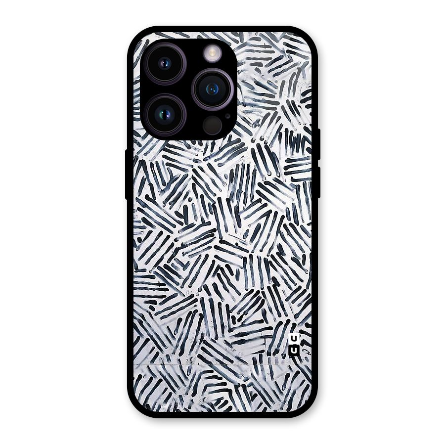 Black Tiny Uneven Glass Back Case for iPhone 14 Pro