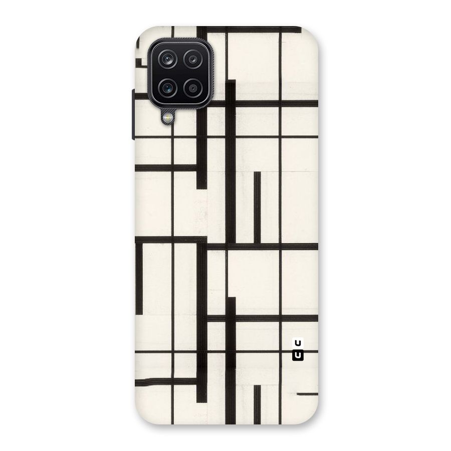 Black Unsymmetry Back Case for Galaxy A12