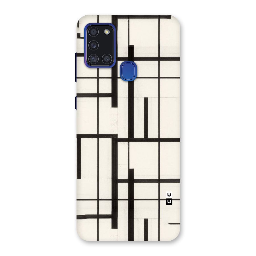 Black Unsymmetry Back Case for Galaxy A21s