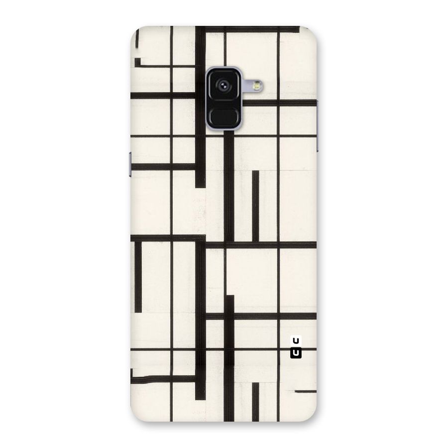 Black Unsymmetry Back Case for Galaxy A8 Plus