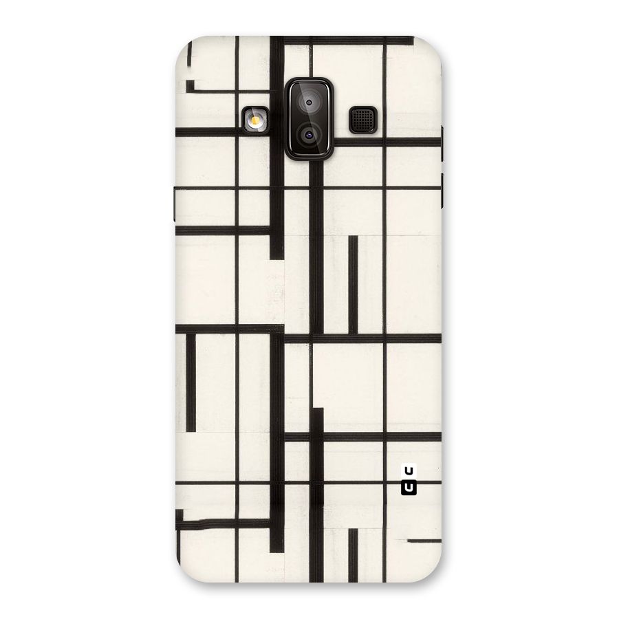 Black Unsymmetry Back Case for Galaxy J7 Duo