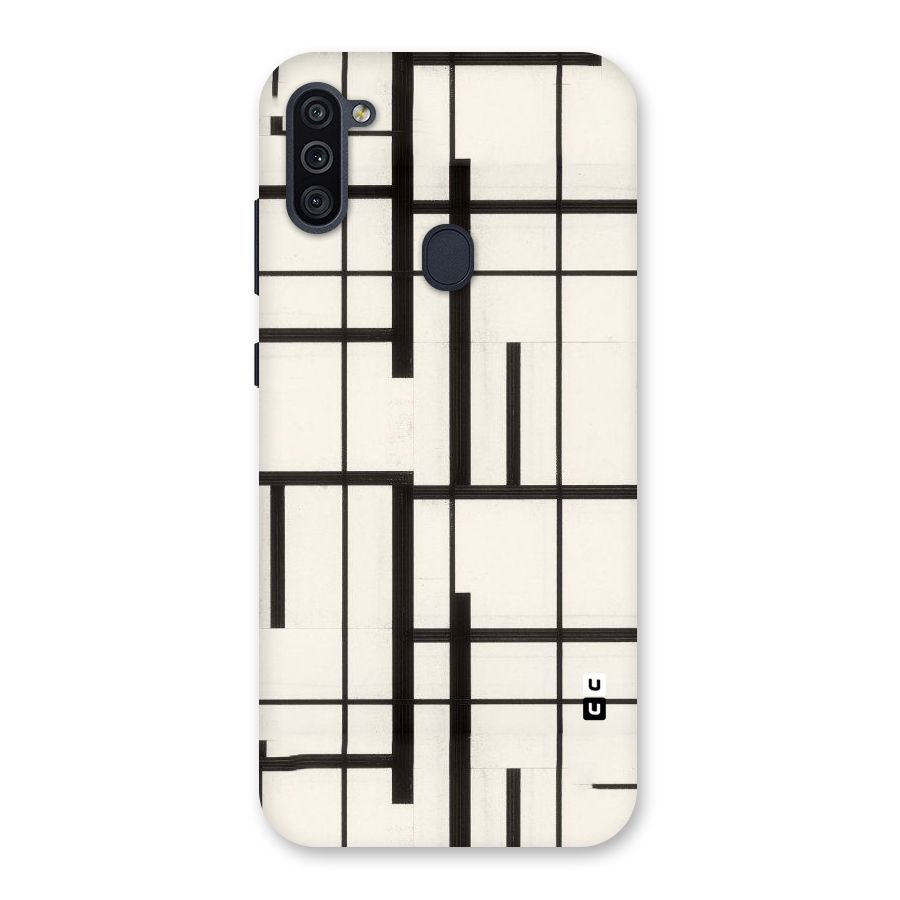 Black Unsymmetry Back Case for Galaxy M11