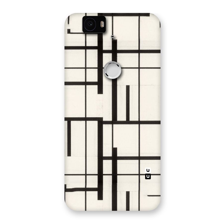 Black Unsymmetry Back Case for Google Nexus-6P