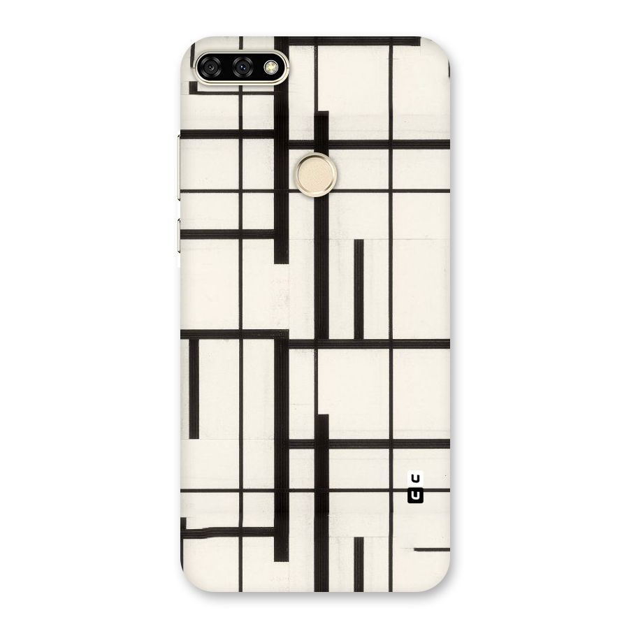 Black Unsymmetry Back Case for Honor 7A