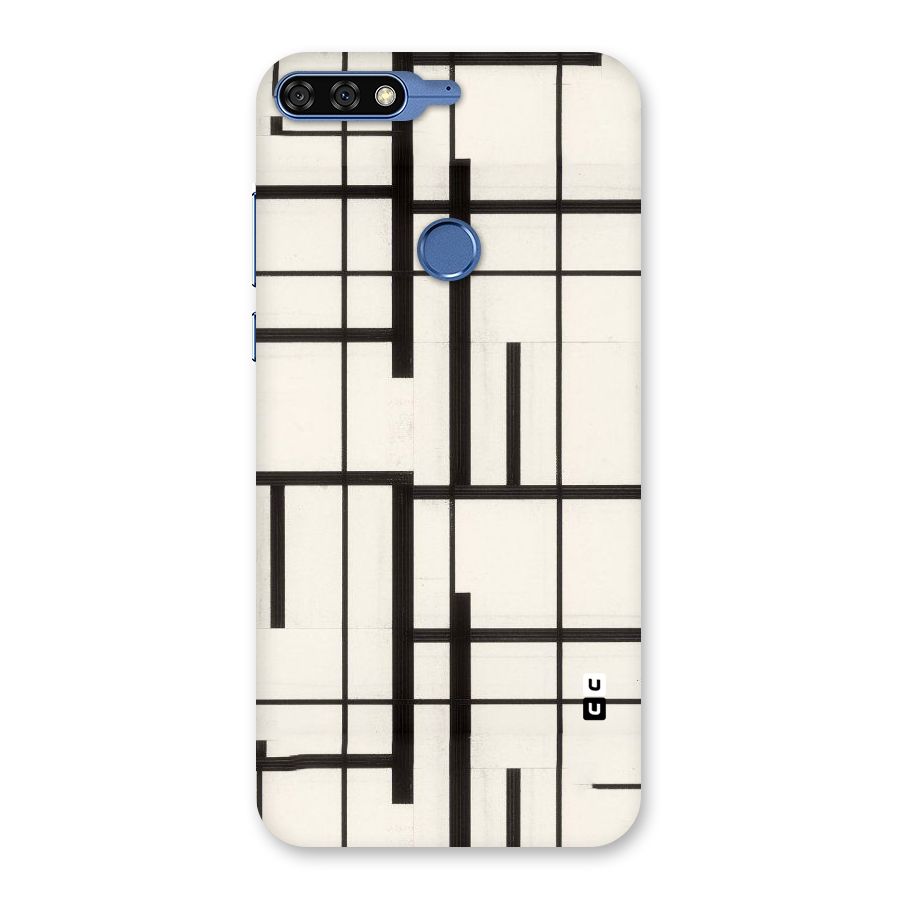 Black Unsymmetry Back Case for Honor 7C