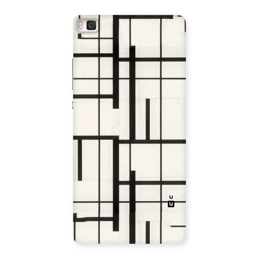 Black Unsymmetry Back Case for Huawei P8