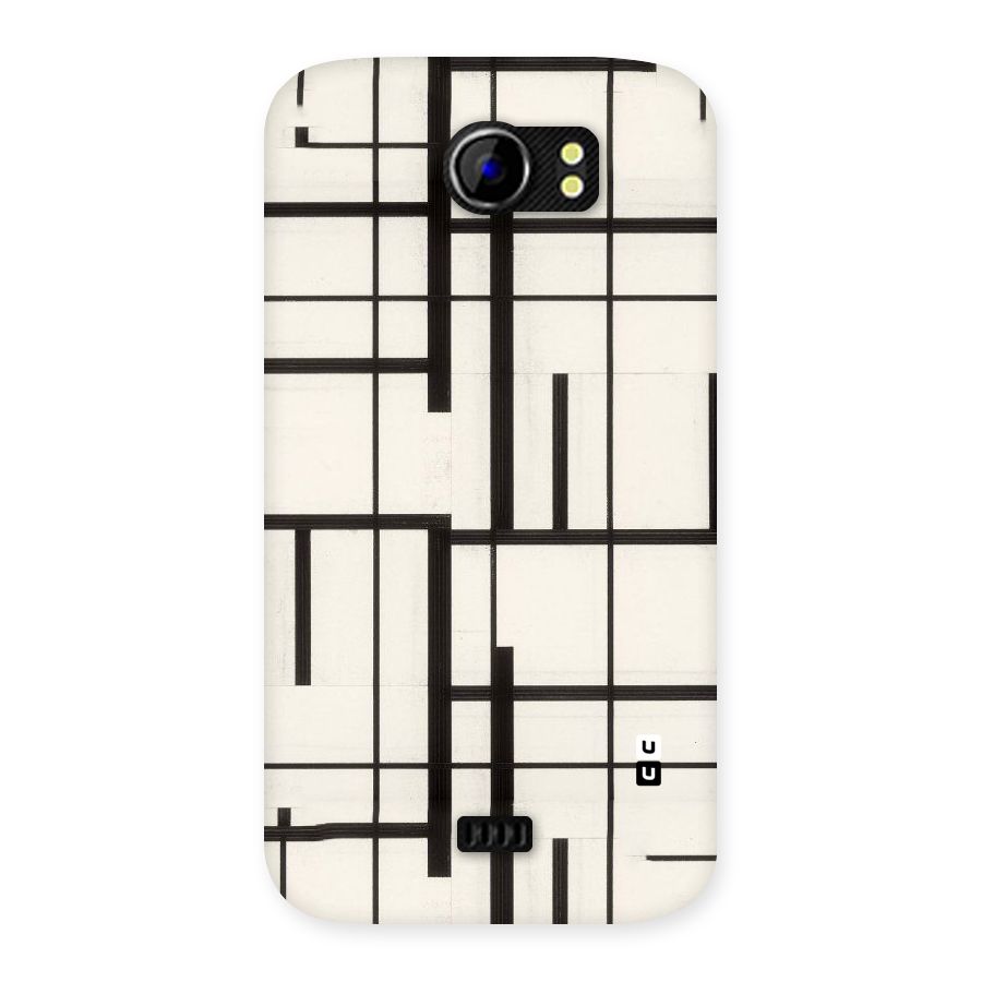 Black Unsymmetry Back Case for Micromax Canvas 2 A110