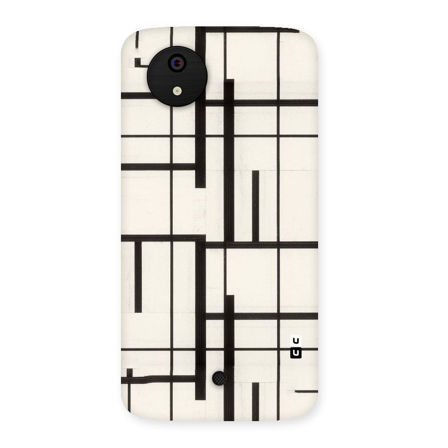 Black Unsymmetry Back Case for Micromax Canvas A1