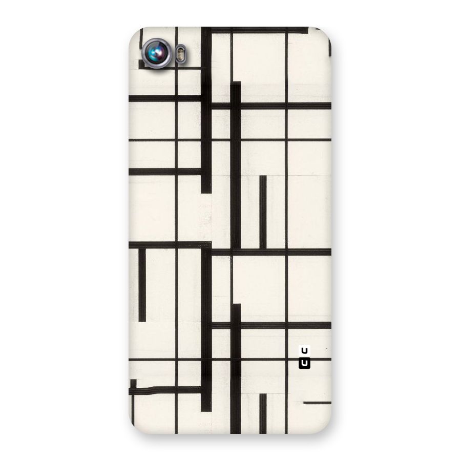 Black Unsymmetry Back Case for Micromax Canvas Fire 4 A107