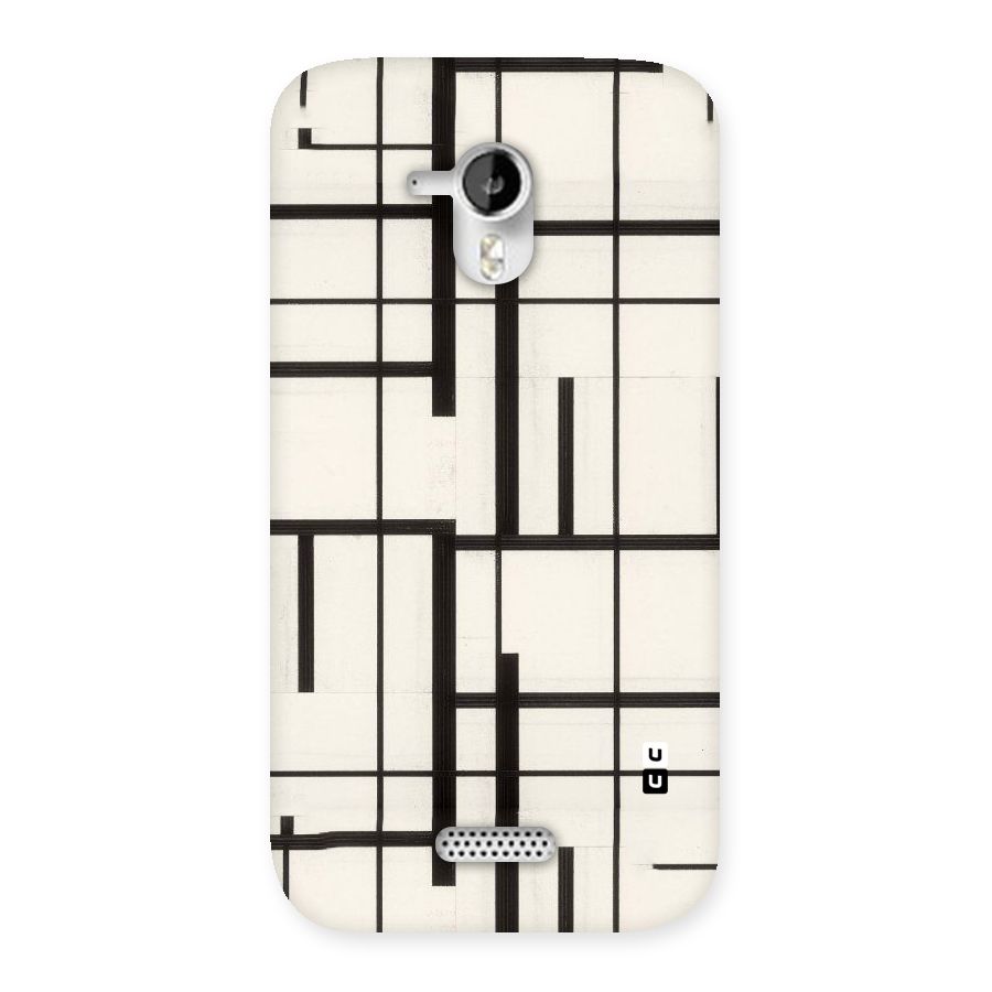 Black Unsymmetry Back Case for Micromax Canvas HD A116