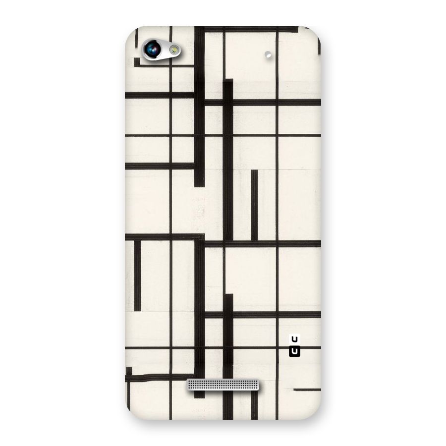 Black Unsymmetry Back Case for Micromax Hue 2