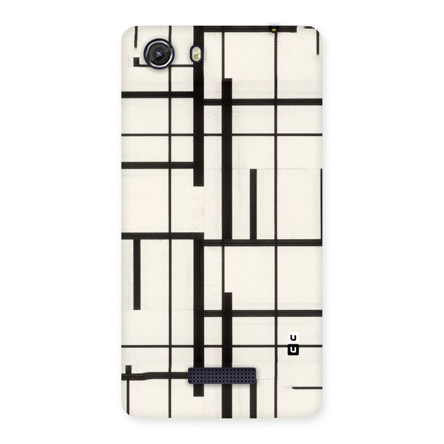 Black Unsymmetry Back Case for Micromax Unite 3