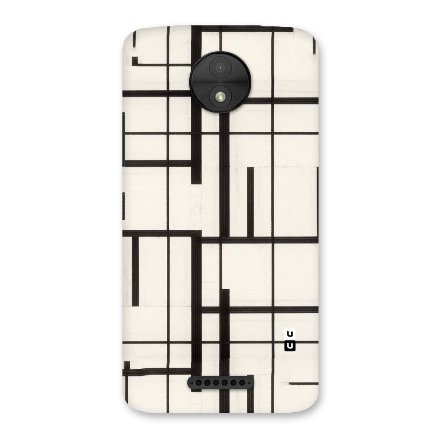 Black Unsymmetry Back Case for Moto C