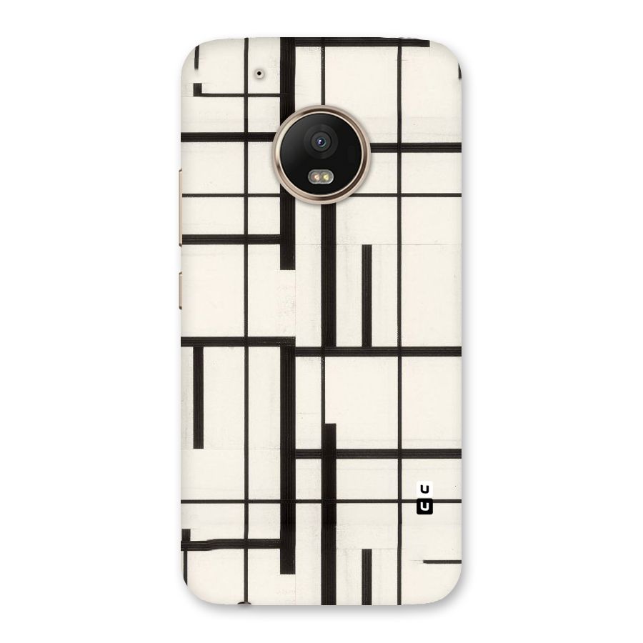 Black Unsymmetry Back Case for Moto G5 Plus