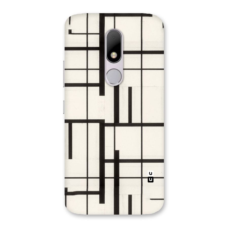 Black Unsymmetry Back Case for Moto M