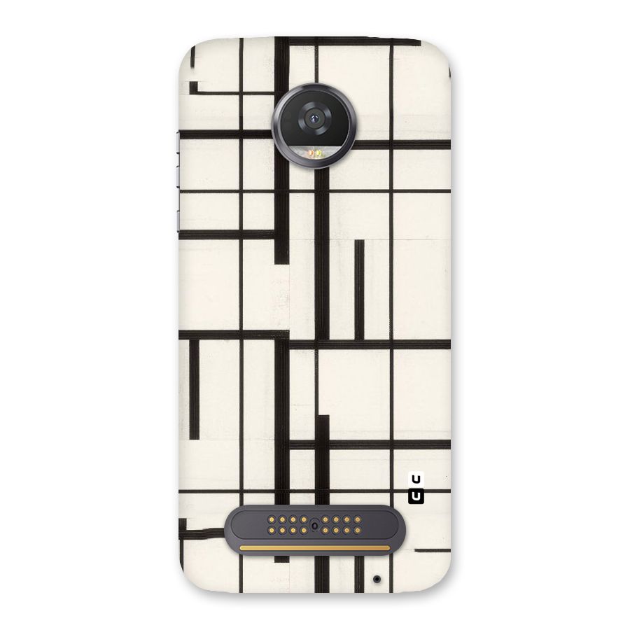 Black Unsymmetry Back Case for Moto Z2 Play