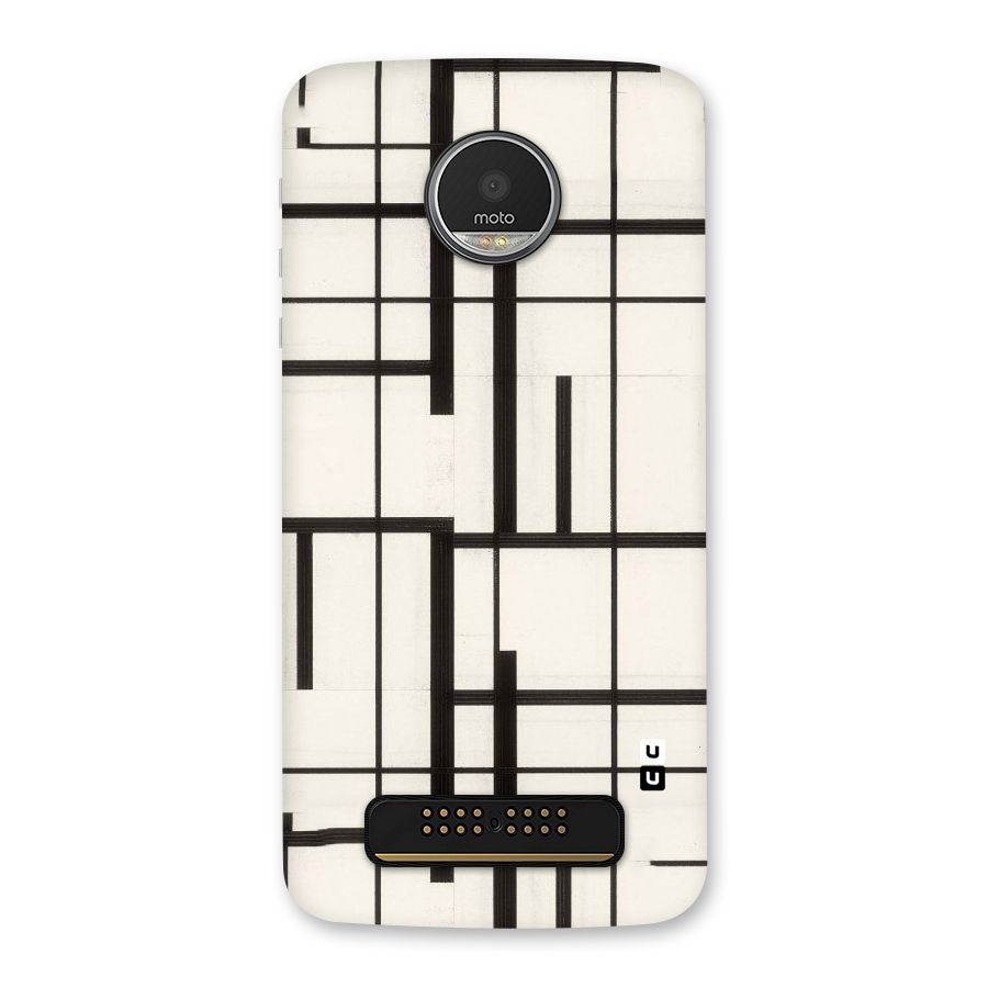 Black Unsymmetry Back Case for Moto Z Play