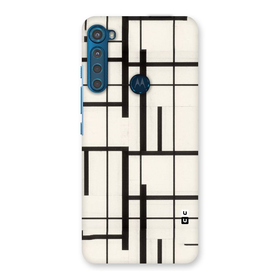 Black Unsymmetry Back Case for Motorola One Fusion Plus