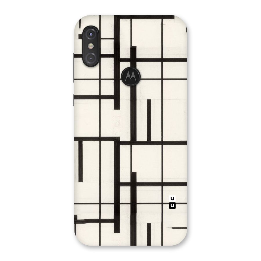 Black Unsymmetry Back Case for Motorola One Power