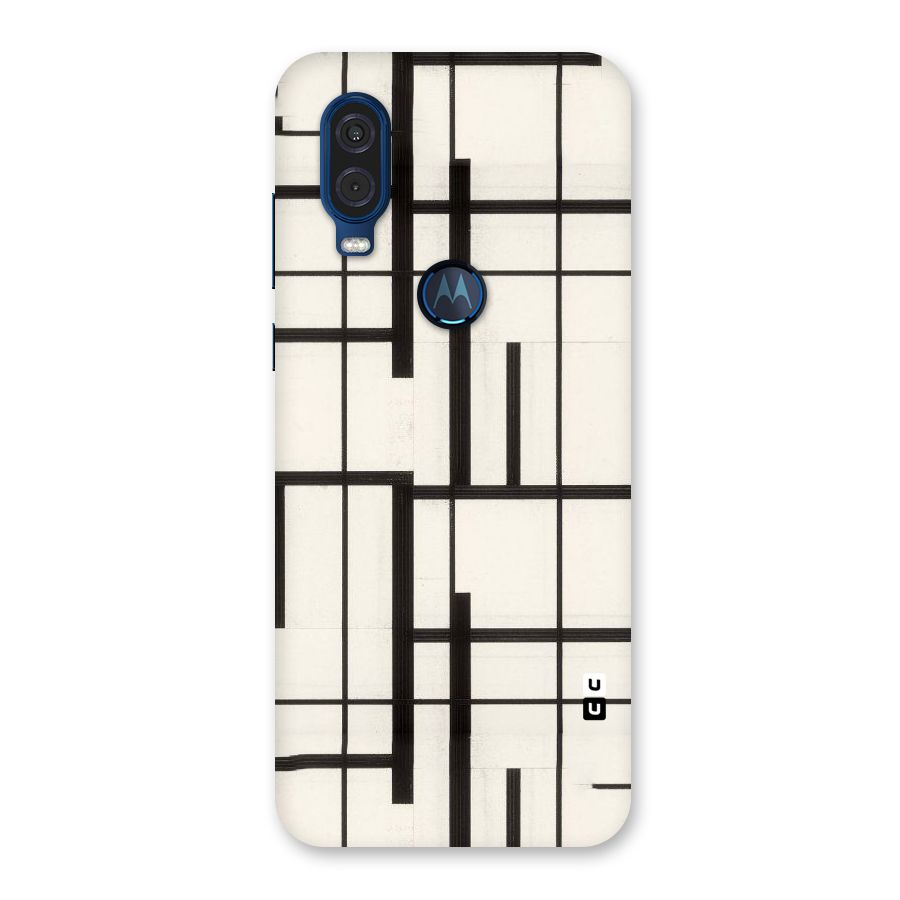 Black Unsymmetry Back Case for Motorola One Vision