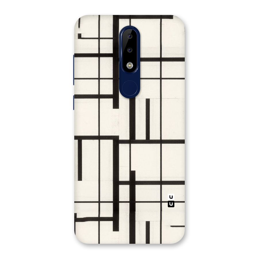 Black Unsymmetry Back Case for Nokia 5.1 Plus