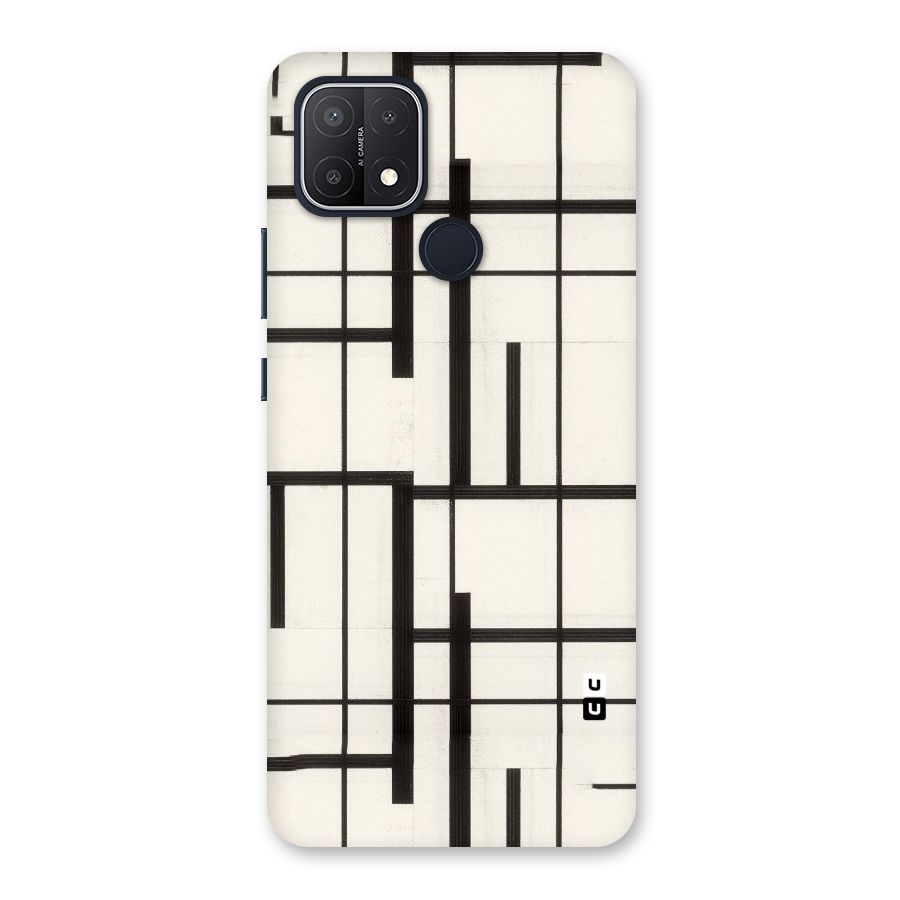 Black Unsymmetry Back Case for Oppo A15s