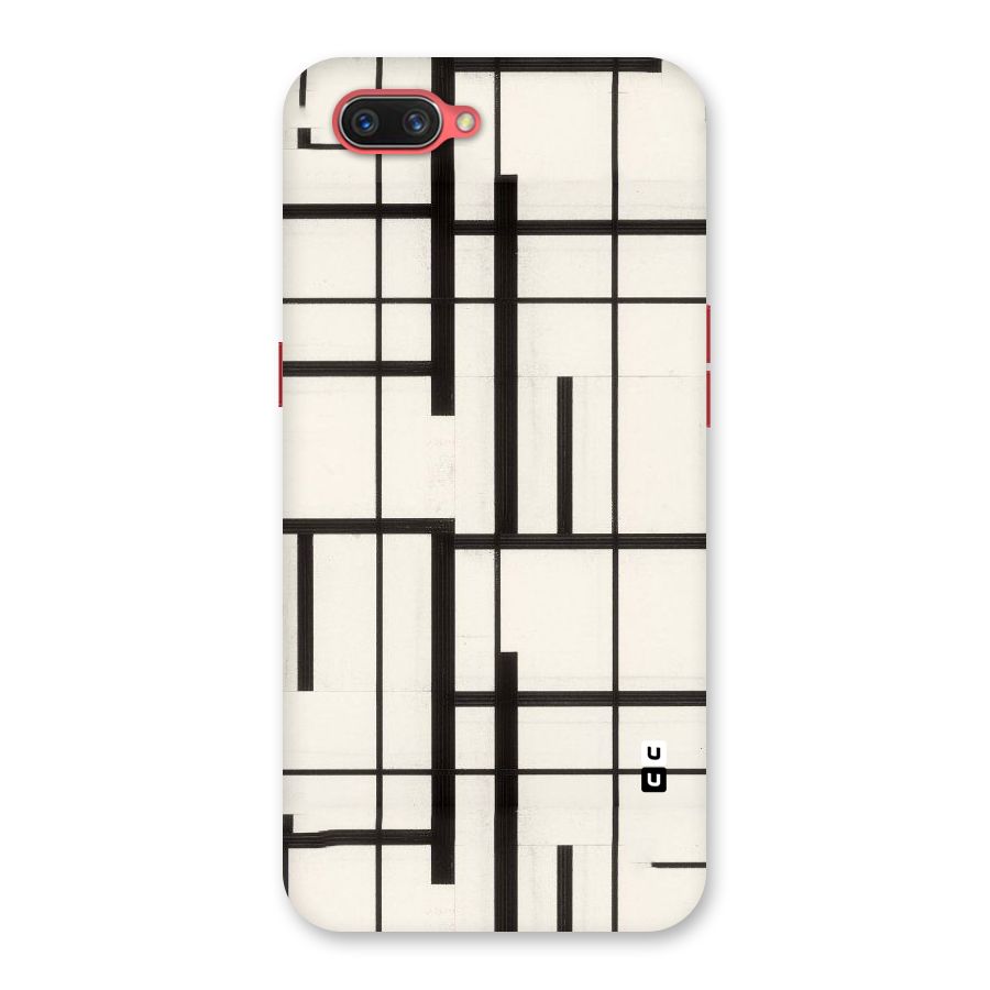 Black Unsymmetry Back Case for Oppo A3s