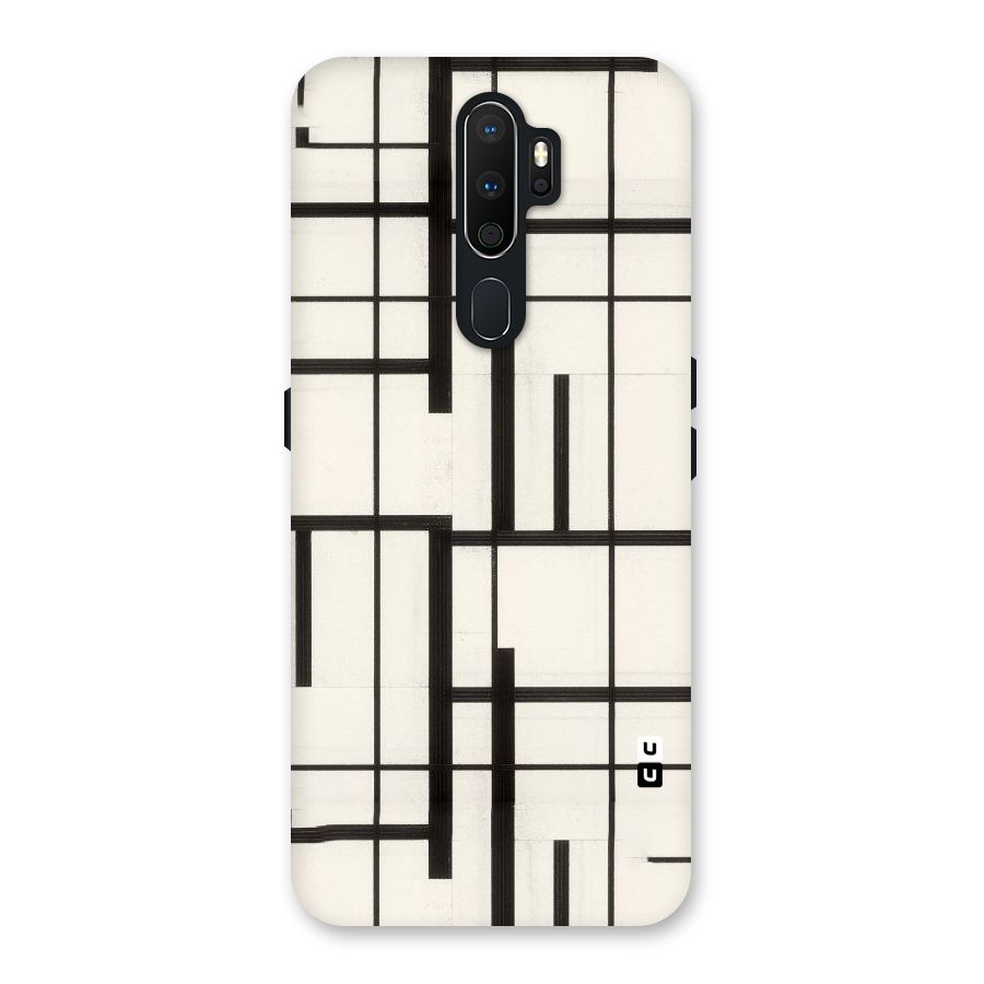 Black Unsymmetry Back Case for Oppo A5 (2020)