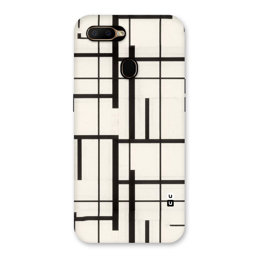 Black Unsymmetry Back Case for Oppo A5s