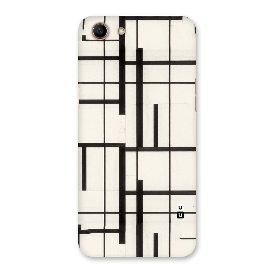 Black Unsymmetry Back Case for Oppo A83 (2018)