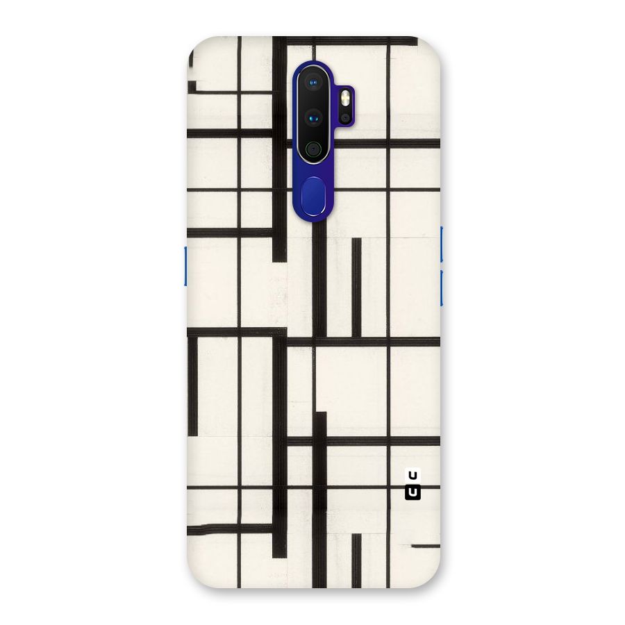 Black Unsymmetry Back Case for Oppo A9 (2020)