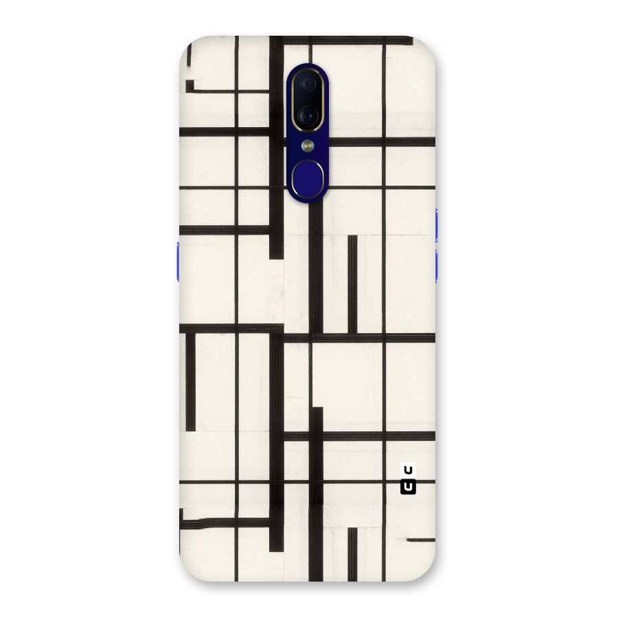 Black Unsymmetry Back Case for Oppo F11