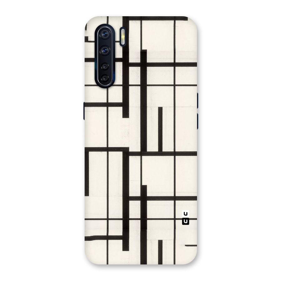 Black Unsymmetry Back Case for Oppo F15