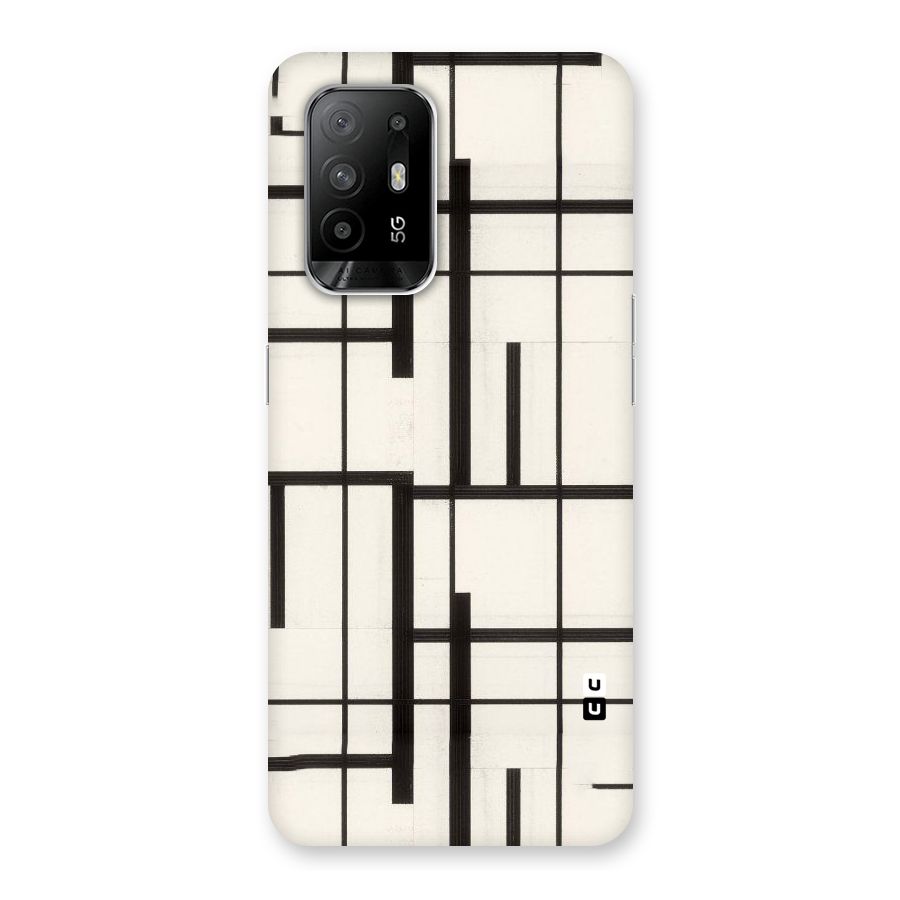 Black Unsymmetry Back Case for Oppo F19 Pro Plus 5G