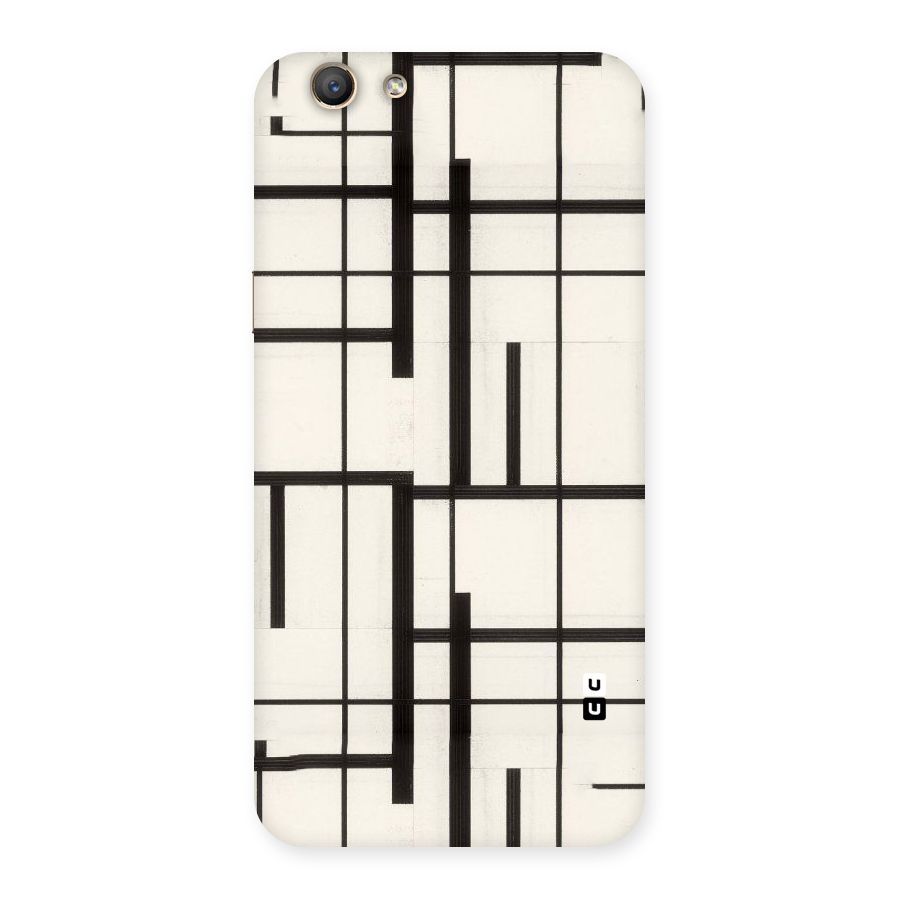 Black Unsymmetry Back Case for Oppo F1s