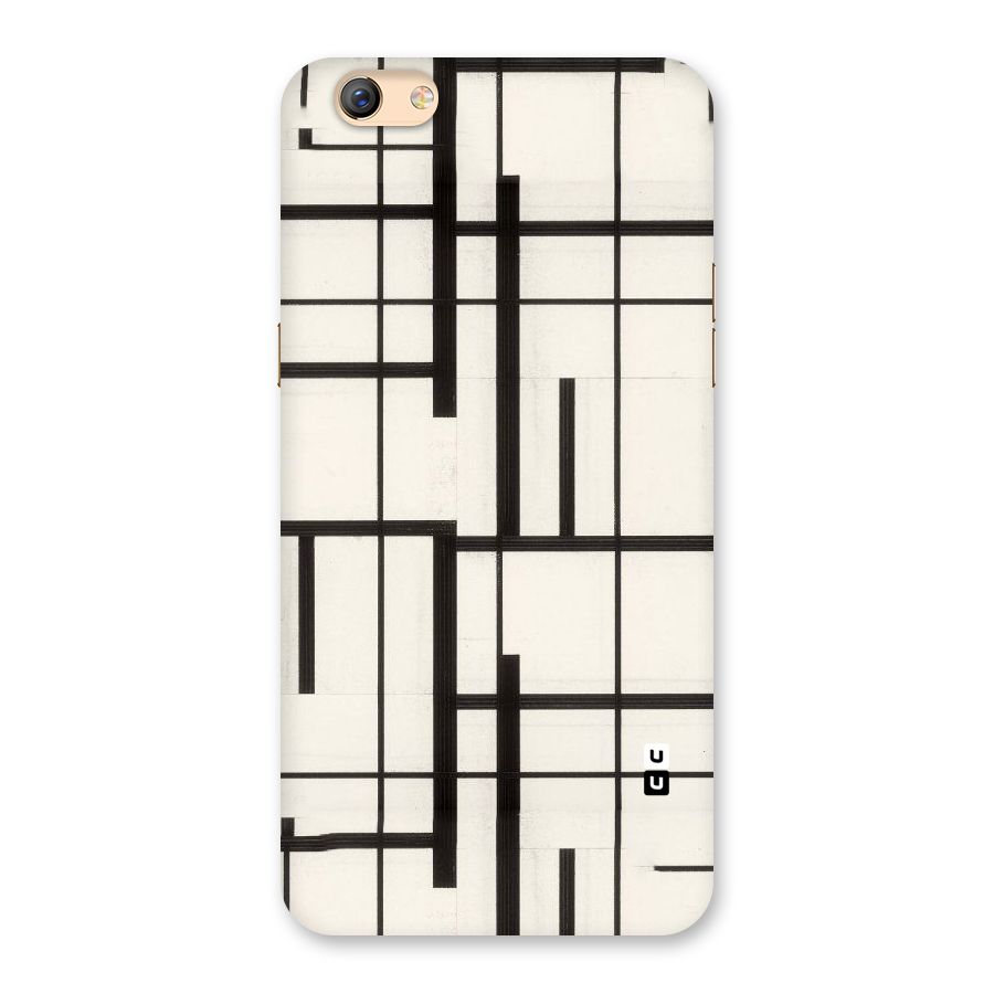 Black Unsymmetry Back Case for Oppo F3 Plus