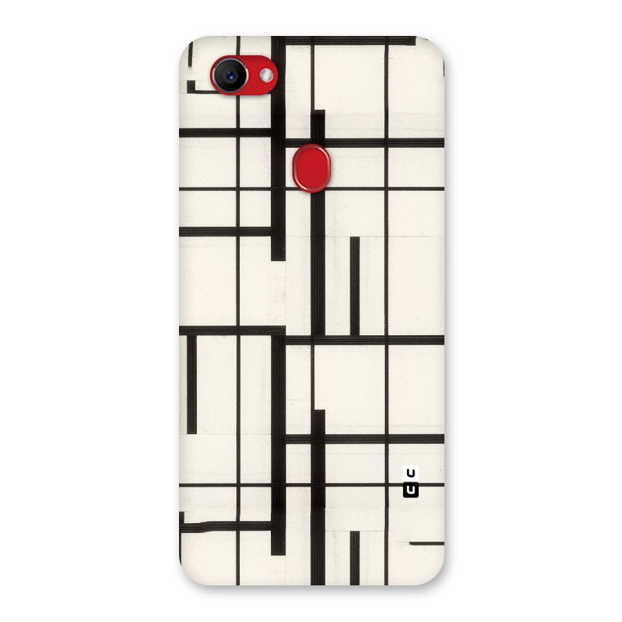 Black Unsymmetry Back Case for Oppo F7