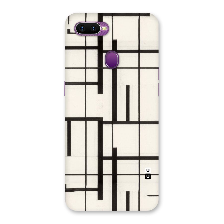 Black Unsymmetry Back Case for Oppo F9