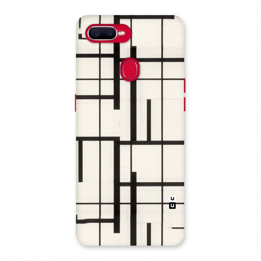 Black Unsymmetry Back Case for Oppo F9 Pro