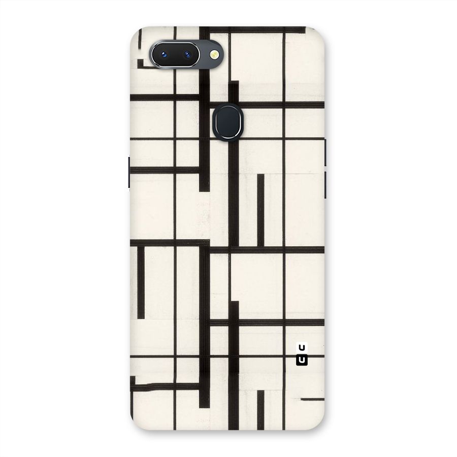 Black Unsymmetry Back Case for Oppo Realme 2