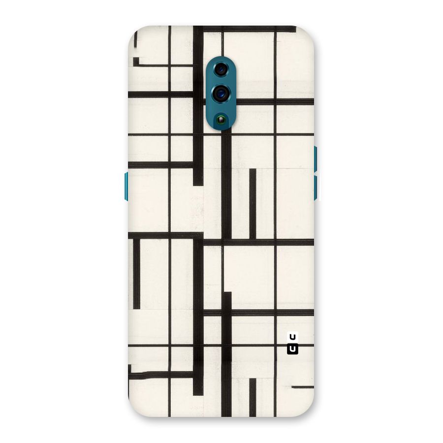 Black Unsymmetry Back Case for Oppo Reno