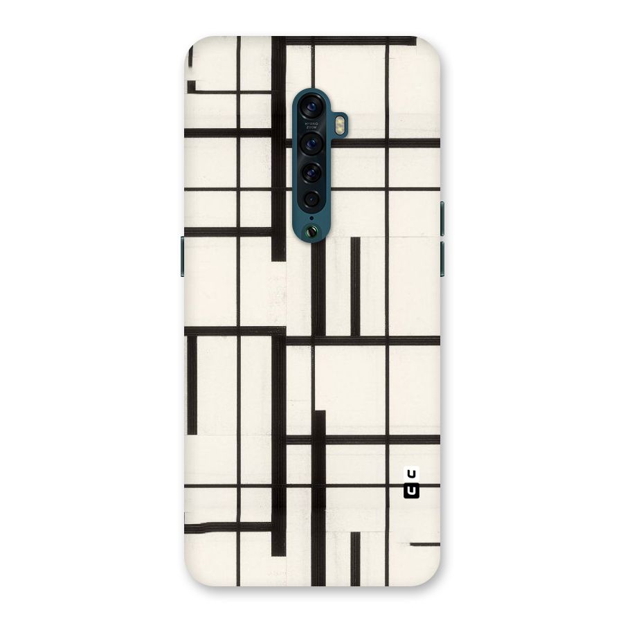 Black Unsymmetry Back Case for Oppo Reno2