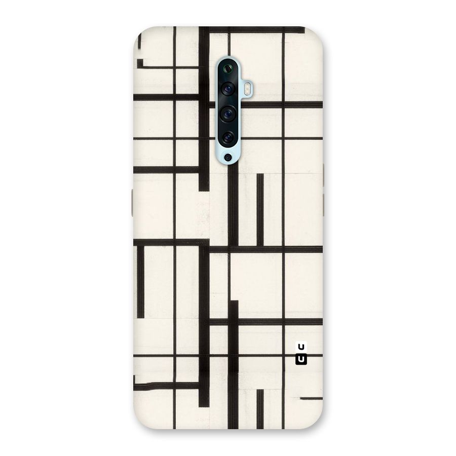 Black Unsymmetry Back Case for Oppo Reno2 Z