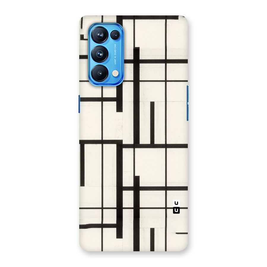 Black Unsymmetry Back Case for Oppo Reno5 Pro 5G