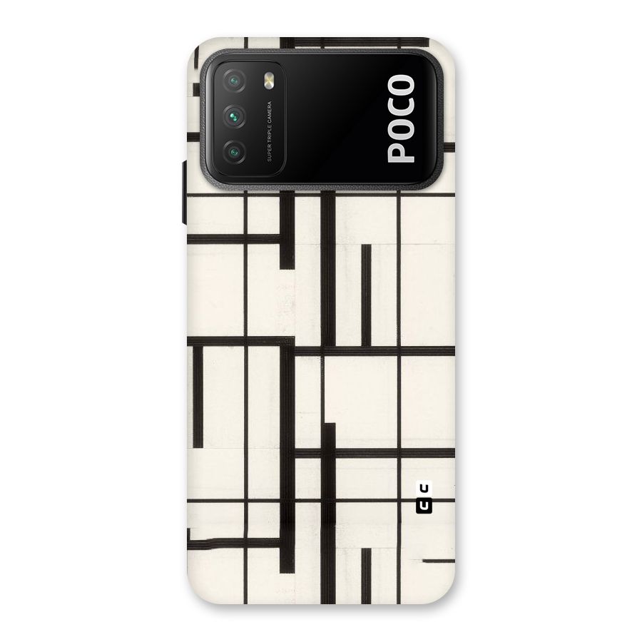 Black Unsymmetry Back Case for Poco M3