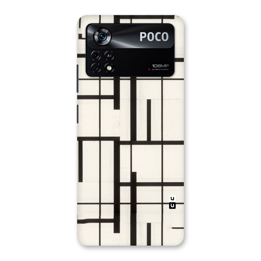 Black Unsymmetry Back Case for Poco X4 Pro 5G