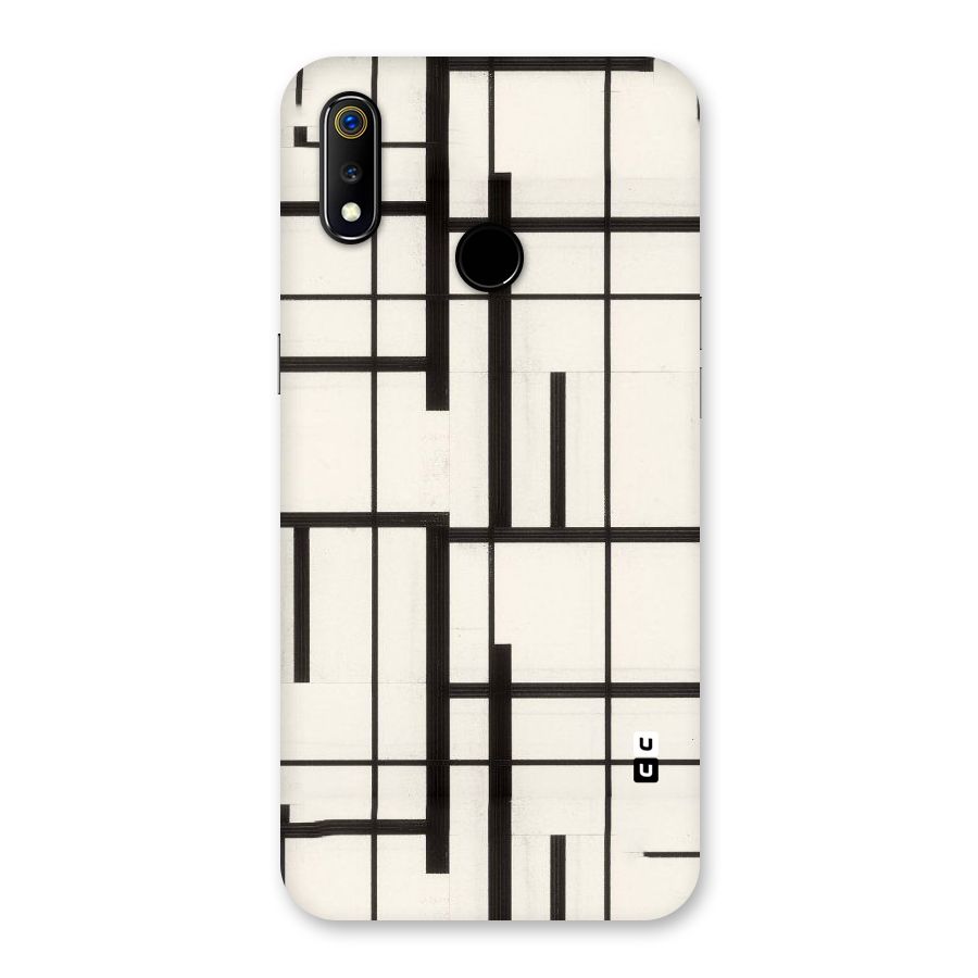 Black Unsymmetry Back Case for Realme 3