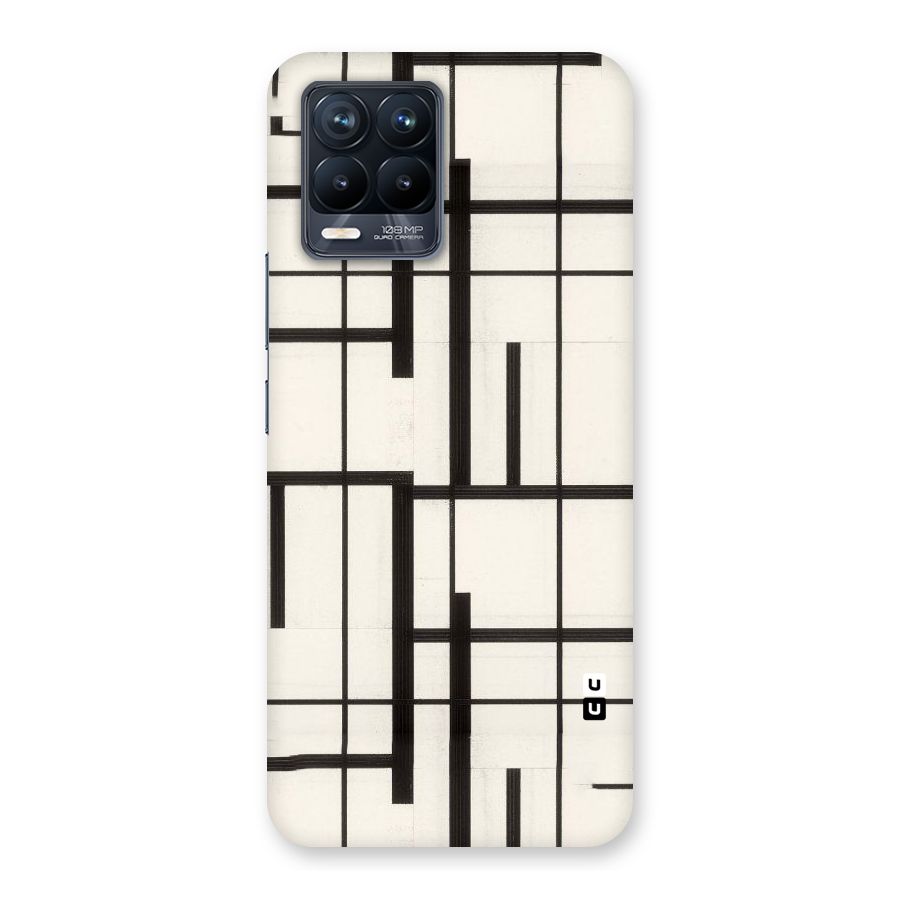 Black Unsymmetry Back Case for Realme 8 Pro
