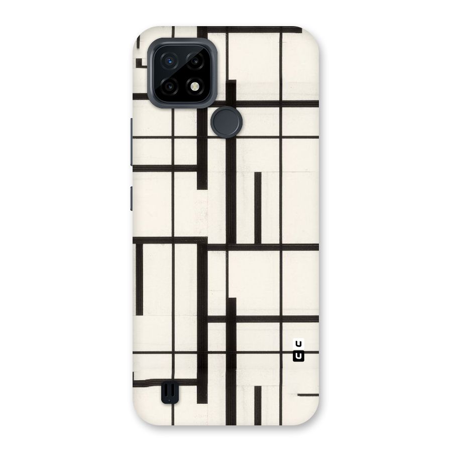 Black Unsymmetry Back Case for Realme C21